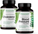 EMERALD LABS Cholesterol Health (90 Caps) & Verenpaine Terveys (90 Caps) - Tuki sydämen ja verenkierron järjestelmä - Tuki Verenpainetasot normaalilla alueella - Gluteeniton - 30 päivän