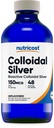 Nutricost Kolloidinen hopea 8oz - Cobalt Sininen lasi pullot, Bio-active Kolloidinen hopea