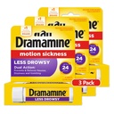 Dramamiini All Day Vähemmän Drowsy, Motion Sairauden helpotus, 8 Count, 3 pakkaus