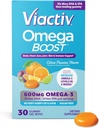 Viactiv Omega 3 Fish Oil Gummies. EPA DHA täydentää Heart Health ja aivot terveys, 30 sokeriton gummy vitamiinit, 1pc tarjoilu