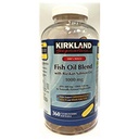 Kirkland Allekirjoitus 100% Wild Fish Oil Blend Wild Alaskan Salmon Oil 180 EPA 120 DHA 1000mg - 360 Enteric Softgels