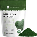 Kate Naturals Organic Spirulina Powder. Ravintola Dense Superfood for Smoothies and Juice (2 lb, USDA Certified, Ei-GMO, Gluteenittomat)