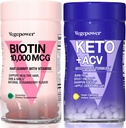 Biotiini hiusten kasvu vitamiineja + Premium Keto pillereitä 