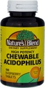 Nature's Blend Acidophilus Pureskeltava vadelmama - 100 tablettia, 3 tabletin pakkaus