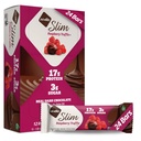 NuGo Slim Dark Chocolate Raspberry Truffle, 17g proteiinia, 2g sokeria, 7g kuitua, matala Net Carb, Keto Friendly, Gluteeniton, 24 kreivi