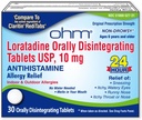 Ohm Loratadine 10 mg Allergy Medicine - Non Drowsy Allergy Relief, 24 tuntia antihistamiinia, suun kautta hajoavia tabletteja, tehokas helpotus, ikäisille 6 ja jopa - 30