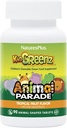 NaturesPlus Animal Parade KidGreenz, Tropical Fruit Flavor - 90 Animal-Shaped, Pureskeltavat tabletit - pakkaus 2 - kanssa parsakaali & Pinaatti - kasvissyöjä, gluteeniton - 180 Yhteensä