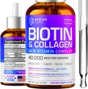 Biotin & Collagen Drops Easy Imeytyminen - Hiusten kasvu nestemäinen täydentää - Terve iho ja kynnet - Unisex