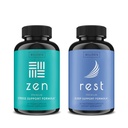 WellPath Zen Mood Support + levätä Valerian Root uniapu lisäravinteet 2 Pack - Ultimate yhdistelmä rauhallinen mieli, energia & luonnollinen uni tuki - L-Theanine & muut luonnolliset ainesosat - 60 Cts Each