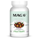 Magnesium B6 Mag 6 Magnesium Glycinate B6-vitamiinilla edistää terveen luun mineralisaatiota, tuki hermo- ja lihasfunktiota, energian aineenvaihduntaa - ei-GMO, vegaaninen, gluteeniton, Kosher 60 kapselia
