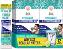 GuruNanda Hydramate Hydratation Support Drink Mix - Electrolyte Powder Packets for Dehydration, Harjoitus ja energia - Ei lisätty makeuttajat, ei-GMO, luonnon sitruunan lime Flavor - 12 Count (0,56 oz Each)