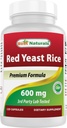 Best Naturals, Red Jeast Rice, 600 mg kapseli, 120 kapselia, 2 kapselia/annos 1200 mg/annos