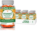 Lunakai C-vitamiini Gummies aikuisille ja lapsille - Organic VIT C Vegan pureskeltavat Gummy Vitamiinit - 250 mg Aikuiset, lapset, Toddler Chews - 6 pakkaus