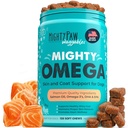 Mighty Paw Waggables Mighty Omega (Made in the USA, 120 Count) Omega 3 Fish Oil Chew for Dogs. Lohen maku iho ja takki täydentää. Soft Chew Fish Oil for Dogs - DHA & EPA, Bacon Flavor