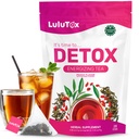 LULUTOX Detox Tea - Slimming Tea with Voikukka ja Ginseng tukemaan tavoitteita Detox Cleanse, Flat vatsa, turvotus, terveellinen paino ja ruoansulatusterveys - naiset ja miehet - Persikka maku (28 tarjoilua)