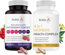 4 in 1 Naiset Menopause Supplement & Mixed Berry Cherry Antioxidants Supplement Bundle - Soy Isoflavones, Karpalo ja enemmän