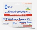 Globe Hydrokortisoni Maximum Strength Cream 1% w/ aloe, anti- litch Cream for punderness, turvotus, kutina, ihottuma & dermatiitti, ötökän/moskiiton puremat, ihottuma, peräpukamat & enemmän