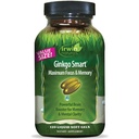 Irwin Naturals Ginkgo Smart Powerful Nootropic Brain Booster - Tukee maksimaalista muistia, tarkennusta ja henkistä selkeyttä DMAE:n, Clubmossin, koliinin ja asetyyliakrylaatin kanssa - 120 nestemäistä Softgelia