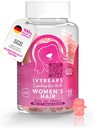 IvyBears Naisten hiukset vitamiini Gummies Complex Biotin, Kollageeni, Foolihappo, B7-vitamiini ja Keratin hiukset, iho ja kynnet - Vegaani hiusten kasvu & 100% vitamiini Boost - 60 Count, 1 kuukausi Supply