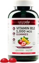 NatureWise B12-vitamiini Gummies for Aikuinen, 1000 mikrog - Mansikka sitruuna maku - Tukee Päivittäinen energia, Mielen kirkkaus, kognitiivinen toiminto - Vegaani, Gluteeniton, ei-muuntogeenisiä - 180 Count [53]