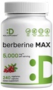 DEAL Addition Berberine Max Supplement with Turmeric, 5 000mg Per Serving, 240 Kasviskapselit ... 97% Pure berberiini HCl ... 20:1 Turmeerijuuriuute ... Kasvissyöjä Ystävällinen, ei-GMO