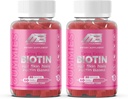 MB One Biotin Gummies-High Potency-Terve hiukset, iho ja kynnet vahvistaminen, B7-vitamiini (10000 Mcg) ei-GMO, Pektiini kasvi Based, lapsille ja aikuisille, mansikka luonnon maku 2 pakkaus