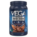 Vega Protein + Creatiini - 30g Kasviperäistä proteiinia, suklaata, 13 Tarjoilua, 3g Creatiinia, 5g BCAA:ta, Vegania, Ketoa, Gluteeniton, Maitotuotteeton, Low Carb, lihasten kasvuun ja korjaukseen, juomasekoitukseen, 23.soz