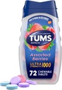 TUMS Ultra Strength Pureskeltavat antasidit närästyksen lievittämiseen ja happovaivoihin, valikoidut marjat - 72