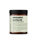Erbologia Organic Alfalfa Powder 3.2 oz - 45 Servings - Tukee luun ja Gut Health - Rikas A-vitamiinia, kalsiumia ja rautaa - kestävästi Lähde suoraan Farm - Pieni erä - Vegaani - GMO-vapaa