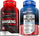 Korea Red Panax Ginseng 1500mg - High Potency Ginseng for Energy, Performance & Immuuni tuki miehille ja naisille - Keto Gummies MCT + Collagen ...