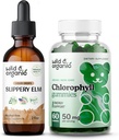 Wild & Organic Slippery Elm Tincture 2 fl oz & klorofylli Gummies 60 Chews