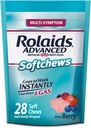 Rolaids Advanced Antasidi Plus Anti-Gas Softchews, 28 kreivi, sekoitettu marja, närästys ja kaasu helpotus