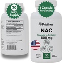 PRISTINEN N-asetyyli-L-kysteiini (NAC) 600MG 30 päivän toimitus Potent Lung & Liver Immuniteetti antioksidanttien lisäkapselit - Mielenterveystuki