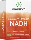 Swanson Maximum Strength NADH - Nopeasti toimiva Piparminttu Lozenges edistää aivojen terveyttä ja energiaa tukea - B3-vitamiini Coenzyme auttaa taistelemaan väsymys - (30 tablettia, 20 mg Each) 1 pakkaus