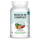 Maxi Health B-vitamiinikompleksi ... Korkea teho B-50-vitamiini B1, B2, B3, B6, B12, Biotiini & Folate ... Tuki solut energia & henkinen selkeys Kosher 100- kapselia