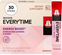 JUNG KWAN JANG Everytime Energy Boost Korean Red Ginseng Extract Stick 1000mg & Honey - Vegan Ginseng Energy Drink Liquid Stick Lisäravinteet - Rakennukset Stamina & Immuniteetti Ei kofeiinia (30 tikkua)