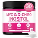 Myo-Inositol & D-Chiro Inositol Supplement Powder (2050mg per tarjoilu Ihanteellinen 40:1 Ratio Myo Inositol,30 päivän tarjonta) Hormoni Balance for Women & Ovarian Health - Kolmas osapuoli testattu, Vegan & USA Made