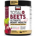 Force Factory yhteensä Beets Ultimate Heart Health Verenpaine tuki CoQ10, juurijuuri Powder, Rypälesiemenuute, Veren paine täydentää verenkiertoon, musta kirsikka, 30 tarjoilua