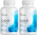 Infuusiot Maximum Strength Pure CoQ10 600 mg 200 kapselit Imeytyminen Gluteeniton ei-GMO (2)