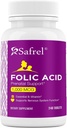 Safrel Folic Acid 1000 mikrog (1 mg) - B9-240-vitamiinit, välttämätön prenataalinen ja postnataalinen vitamiini sikiön kehitykseen, punasolujen tuotanto, solujen ja hermojen kehitykseen .