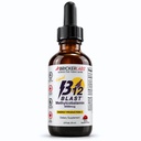 Bricker Labs B12 Blast Methylcobalamiini 5000 mcg, suuri makeuttaminen Superlingual Liquid Energy Vitamiineja -Vegaani B12-vitamiinit, kestävä energia ja solujen terveys täydentää - 59 päivän tarjoilut