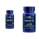 Life Extension Extended- Release Magnesium Pitkäkestoinen terveystuki & D3-vitamiini 5000 IU 125 mikrog Bone, Brain & Immuno Health - 60 kapselia & 60 Softgels