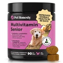 Senior Dog Multivitamiini - Essential Dog Vitamiinit ja lisäravinteet - Glukosamiini, Probiootit, Omega Fish Oil koirille Terveys Vitamiinit Terveys tarvikkeet (ankka 90 ct)