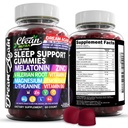 Clean Nutra Melatoniini Gummies 10mg ... Unilääke Valerian juuri L-Theanine-vitamiini B6 C. Sitruunarasva Magnesium Hibiscus Betakaroteeni Saffron & Kamomilla levätä tuki täydentää vadelma maku