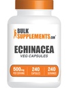 BulkSupplements.com Echinacea Extract kapselit - Echinacea Supplement, Echinacea kapselit 500mg - Immuunituki, Gluteeniton, 1 kapseli per tarjoilu, 240 kapselia (pakkaus 1)