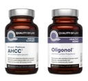 Laatu Life Kinoko Platinum AHCC 750 mg ja Oligonol Lychee Extract - Immuuneja tukea, Terve ikääntyminen