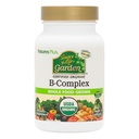 NaturesPlus lähde Life Garden B-Complex - 60 kapselia - Täydellinen B-vitamiini täydentää - USDA Organic, ei-GMO, Vegaani, Gluteeniton - 30 tarjoilua