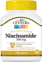 21st Century Niacin 500 Mg Flush vapaa kapselit, 110- Count (pakkaus 3)