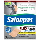 Salonpas Maksimi OTC-vahvuus Lidokaiini 4% Pain Relieving FLEX Patch, Hae jopa 8 tuntia, Tuoksumaton, ohut, joustava, Kevyt, Patch Pysy paikalla, 7 paikkaa