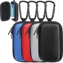 Woanger 4 kpl kuulolaite tapauksessa kova astma-inhalaattorin haltija matkakuulolaite tapauksessa Earbud Portable Zipper Carry Holder kanssa Mesh Pocket inhaler kantoapu muut tarvikkeet pölyn ja lian